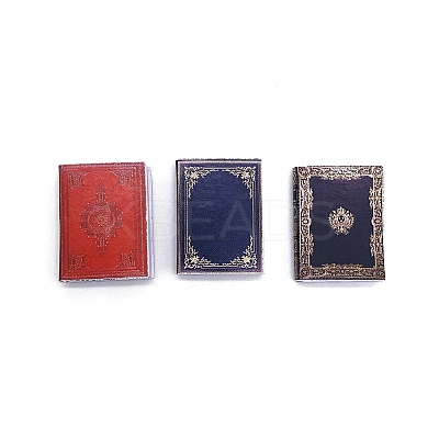 3Pcs Paper Book Miniature Ornaments PW-WG81641-01-1