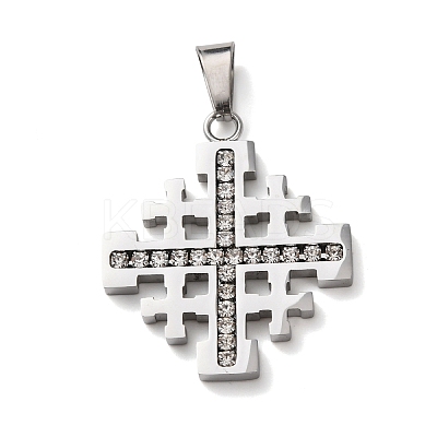 304 Stainless Steel Pendants STAS-D214-01P-1