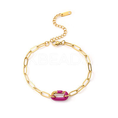 European Style Stainless Steel Paperclip Chain Bracelets for Women NG0450-2-1