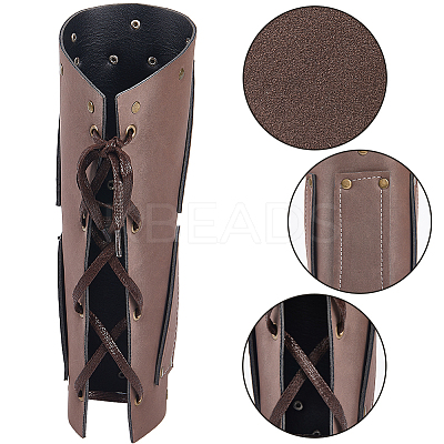 PU Imitation Leather Punk Style Cuff Wristband for Bikers AJEW-WH0430-68A-1