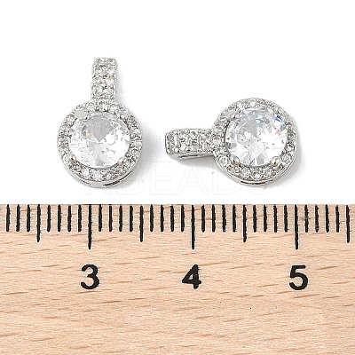 Brass Micro Pave Cubic Zirconia Pendants KK-R219-25P-1