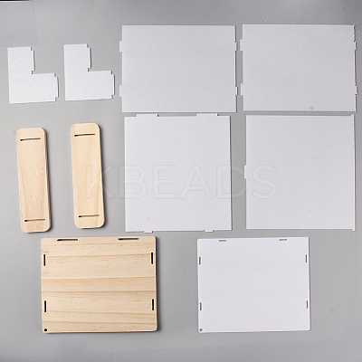 3-Tier Rectangle Clear Acrylic Minifigures Display Boxes ODIS-WH0017-104B-1