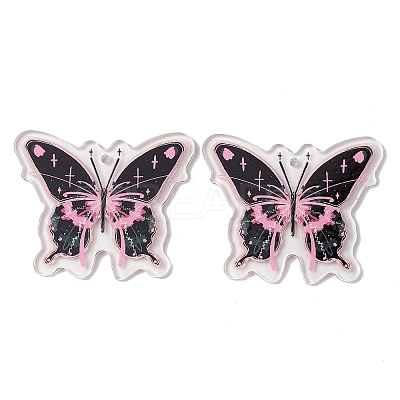 Transparent Printed Acrylic Pendants LS-X-TACR-P005-02B-1