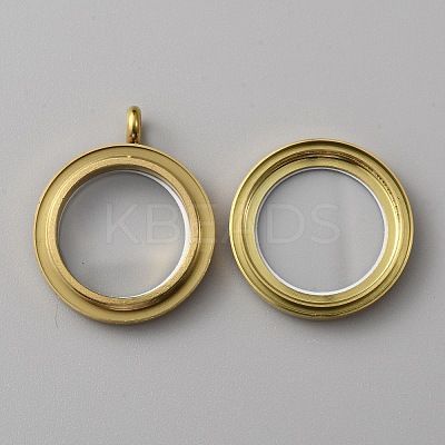 304 Stainless Steel Locket Pendants LS-STAS-WH0027-44G-1