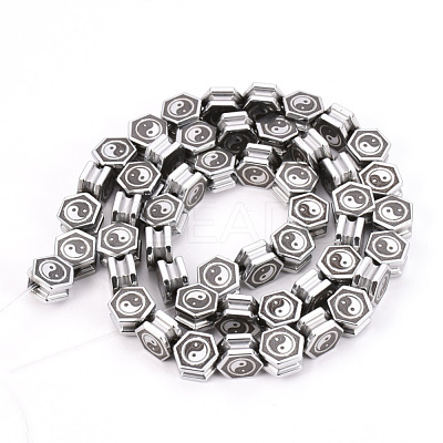 Feng Shui Electroplate Non-magnetic Synthetic Hematite Beads Strands G-Q986-001C-1
