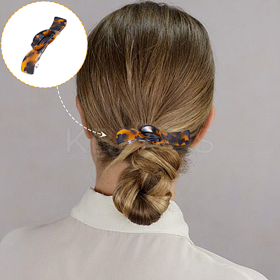 6Pcs 6 Styles Acetic Acid and Iron Snap Hair Clips PHAR-GA0001-02-1