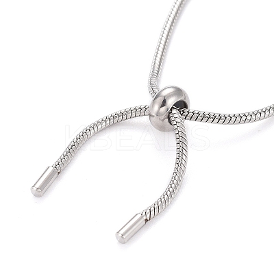 Tarnish Resistant Adjustable 304 Stainless Steel Slider Bracelet/Bolo Bracelets Making BJEW-F412-04P-1