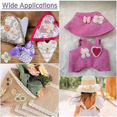 27Pcs 9 Styles Lace and CCB Embroidery Sewing Fiber DIY-CJ0003-20-1