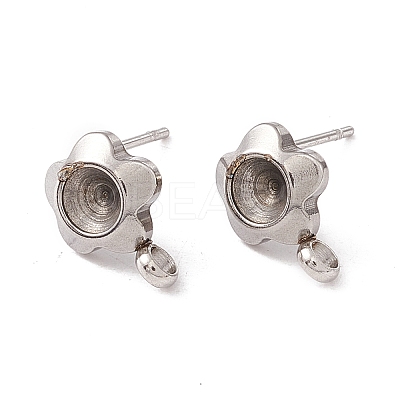 Non-Tarnish 304 Stainless Steel Stud Earring Findings LS-STAS-P308-04P-1
