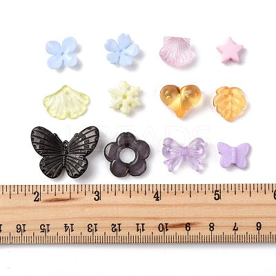 450Pcs 6 Colors Transparent & Opaque Acrylic Beads TACR-FS0001-67-1
