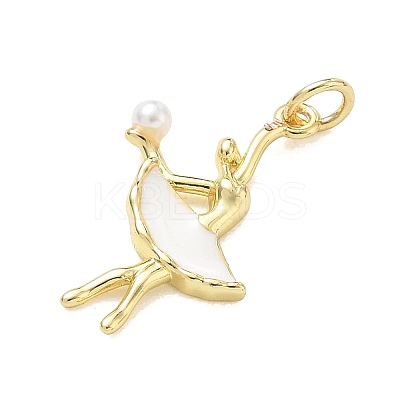 Brass Enamel Pendants LS-KK-CBA3F25-08G-01-1