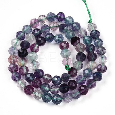 Natural Rainbow Fluorite Beads Strands G-T140-22A-1