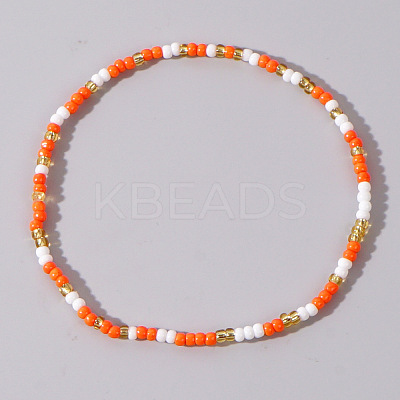 Boho Round Glass Seed Beaded Stretch Bracelets for Women NW8932-1-1