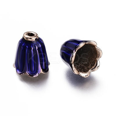 Multi-Petal Light Gold Plated Alloy Bead Caps ENAM-L031-J02-LG-1