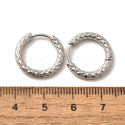 Non-Tarnish 304 Stainless Steel Grooved Hoop Earrings EJEW-M218-01B-P-1