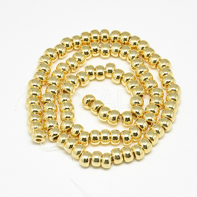 Electroplate Non-magnetic Synthetic Hematite Beads Strands G-Q465-38G-1