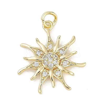 Rack Plating Brass Micro Pave Cubic Zirconia Pendants LS-KK-H509-21G-02-1