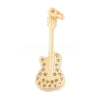 Eco-Friendly Brass Micro Pave Cubic Zirconia Pendants KK-K268-23G-1