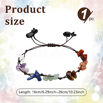 1Pc Natural & Synthetic Mixed Gemstone Braided Bead Bracelets BJEW-LP0002-30-1