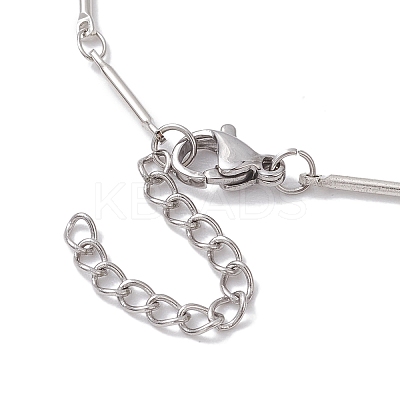 Brass Bar Link Chain Bracelets for Women Men BJEW-JB10274-02-1