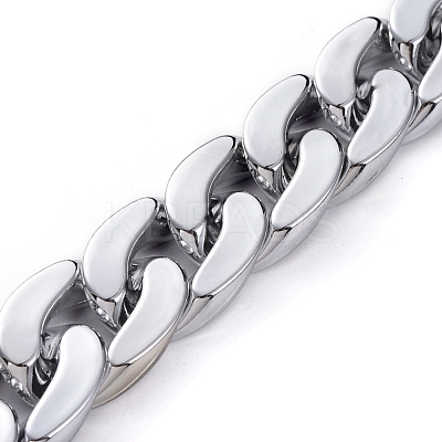 Handmade Plastic Curb Chains AJEW-JB00525-03-1