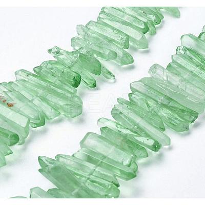 Natural Quartz Crystal Points Beads Strands G-K181-B02-1