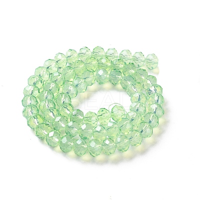 Baking Paint Transparent Glass Beads Strands DGLA-A034-J8MM-D02-1
