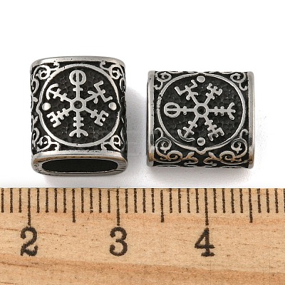 Retro 304 Stainless Steel Slide Charms STAS-B071-12AS-1