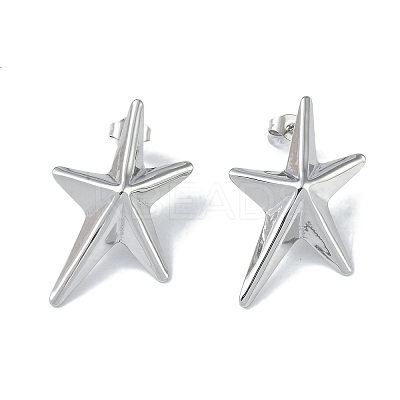 Non-Tarnish 304 Stainless Steel Stud Earrings for Women EJEW-U004-04P-1
