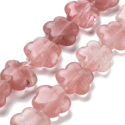 Cherry Quartz Glass Beads Strands G-F769-B01-01-1