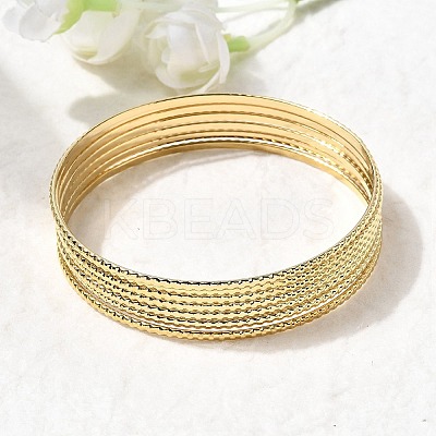 7Pcs 201 Stainless Steel Bangles for Women BJEW-Z151-04G-01-1
