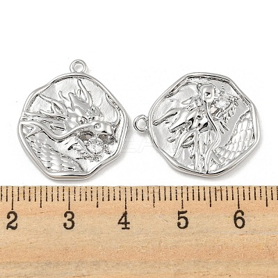 Brass Micro Pave Cubic Zirconia Pendants KK-P258-19P-01-1