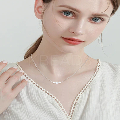 1Pc Zinc Alloy & ABS Plastic Imitation Pearl Potato Pendant Necklaces NJEW-LP0009-40P-1
