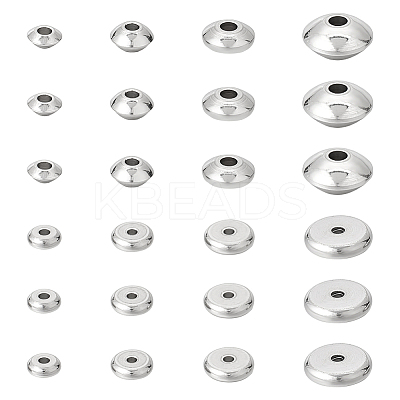 160Pcs 8 Style 201 & 304 Stainless Steel Spacer Beads STAS-UN0041-61-1