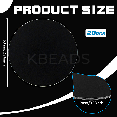 Flat Round Acrylic Chassis Display Pedestals DIY-FG0005-55A-1
