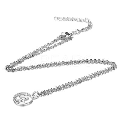 Non-Tarnish 201 Stainless Steel Pendants Necklaces NJEW-S063-TN505-10-1