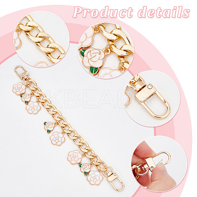 2Pcs Aluminum Curb Chains Purse Strap Extenders AJEW-PH0018-10-1