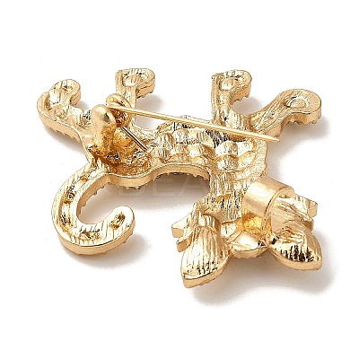 Cute Cat Shape Alloy Crystal Rhinestone Brooches for Backpack Clothes JEWB-S028-05-1