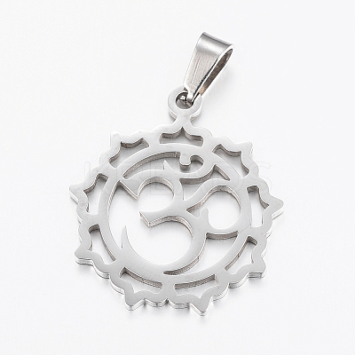 Non-Tarnish 304 Stainless Steel Yoga Pendants LS-STAS-I074-04P-1