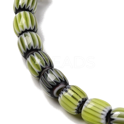 Handmade Lampwork Chevron Beads Strands LAMP-K041-01A-25-1