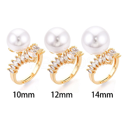 Flower Brass Micro Pave Cubic Zirconia Cup Peg Ring Settings KK-N274-01G-1