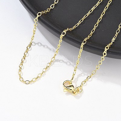 Brass Cable Chains Necklace for Women LS-NJEW-P265-04G-1