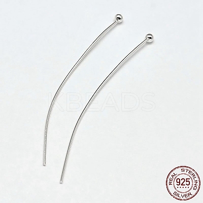 925 Sterling Silver Ball Head Pins STER-F018-03I-1