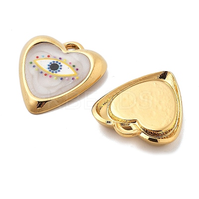 IP Plating(IP) 304 Stainless Steel Enamel Pendants STAS-A103-01G-04-1