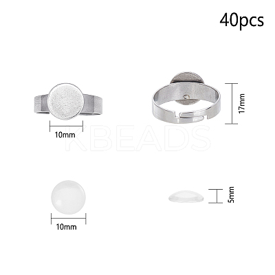 DIY Finger Rings Making Kits DIY-UN0001-14P-1