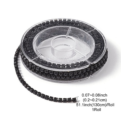 Electrophoresis Brass Rhinestone Strass Chains CHC-YW0001-05A-1