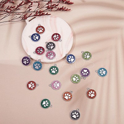 20Pcs 10 Colors Enamel Charms ENAM-SZ0001-95-1