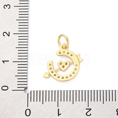 Brass Micro Pave Cubic Zirconia Pendants KK-D325-46G-1