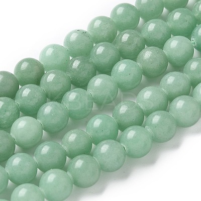 Natural Green Aventurine Round Beads Strands X-G-S150-8mm-2-1