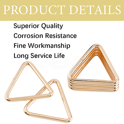 12Pcs Triangle Iron Linking Rings IFIN-CP0002-96LG-1
